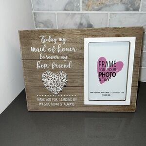 VILIGHT HOME: Picture Frame Maid Of Honor Gift Holds A 4"x6" Picture